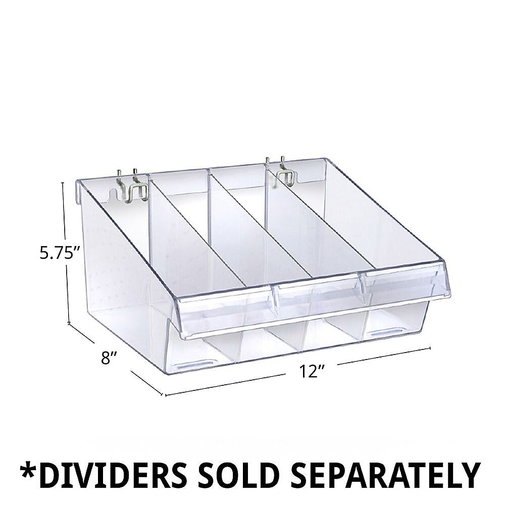 Azar 8-inch Deep Clear Divider Bin