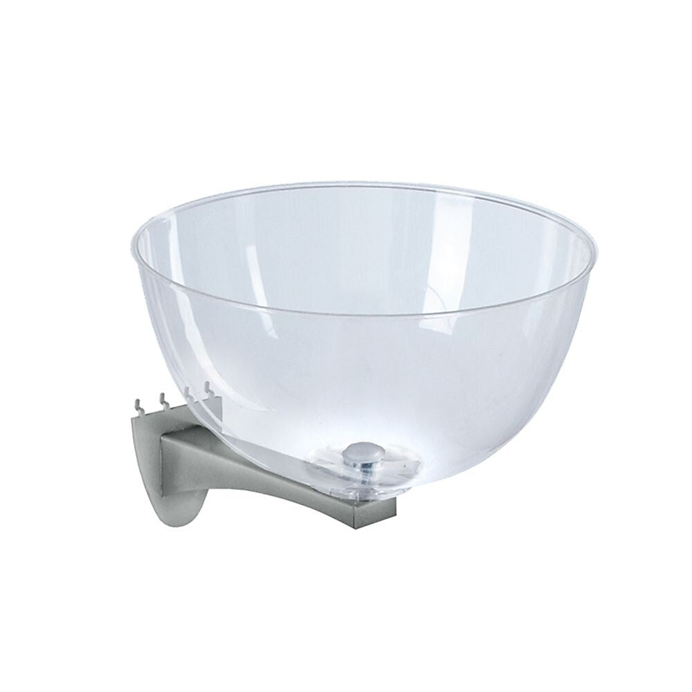 Azar 16" Clear Hanging Bowl Display, Silver (700916)