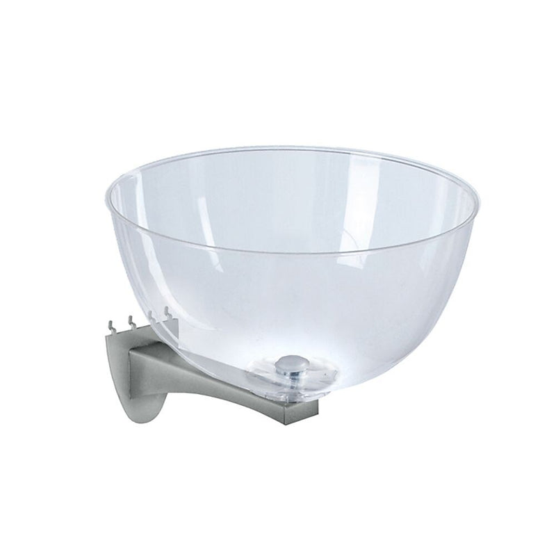 Azar 16" Clear Hanging Bowl Display, Silver (700916)