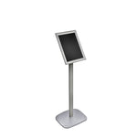 Azar Sign Holder, 13" x 32", Freestanding, Silver, Metal (300240-SLV)