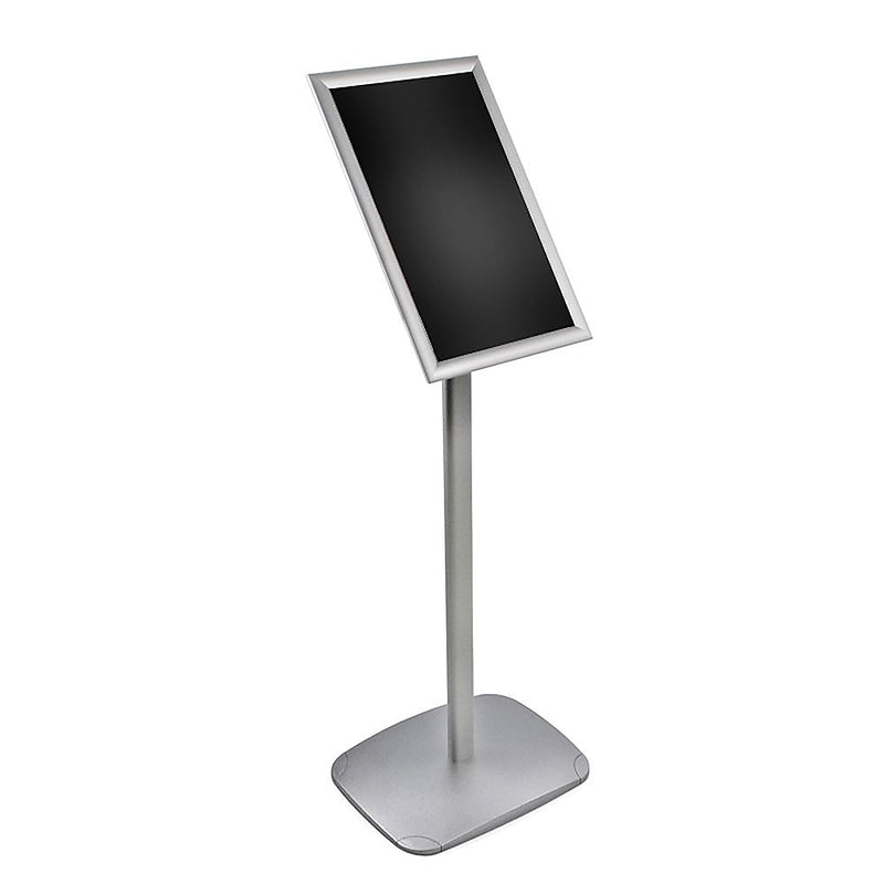 Azar Sign Holder, 11" x 17", Freestanding, Gray, Metal (300242-SLV)