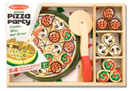 Melissa & Doug Wooden Pizza Party Play Food Set, 36 Pieces (167)