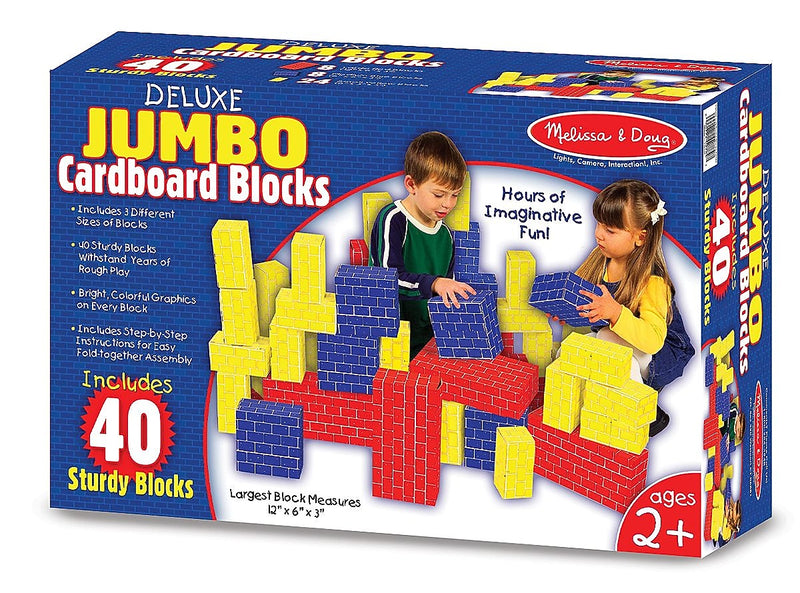 Melissa & Doug Deluxe Jumbo Cardboard Blocks, 40 Piece (2784)