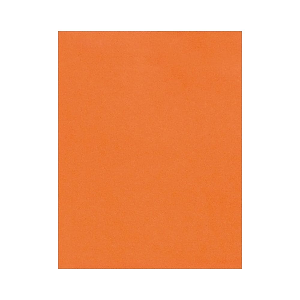 LUX 100 lb. Cardstock Paper, 8.5" x 11", Mandarin, 50 Sheets/Pack (81211-C-55-50)
