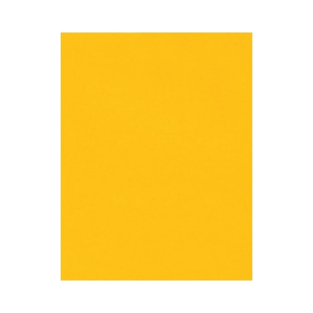 LUX 100 lb. Cardstock Paper, 12" x 18", Sunflower Yellow, 500 Sheets/Pack (1218-C-12-500)