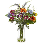 Nearly Natural 4822 Spring Garden Floral With Vase 24 x 17 inch, Multi Colo