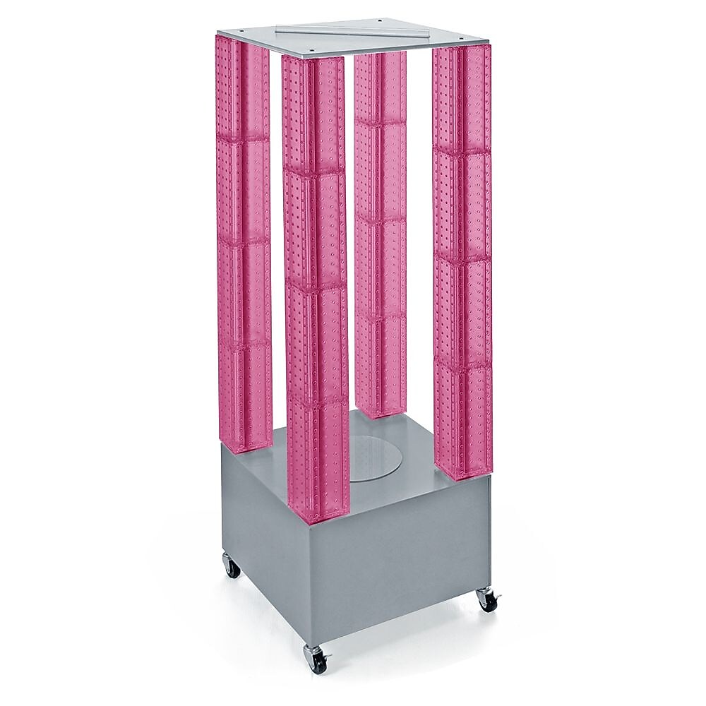 Azar Displays 64" Pegboard Four Tower Display Pink