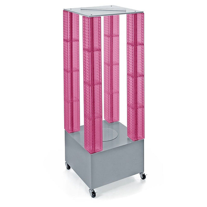 Azar Displays 64" Pegboard Four Tower Display Pink