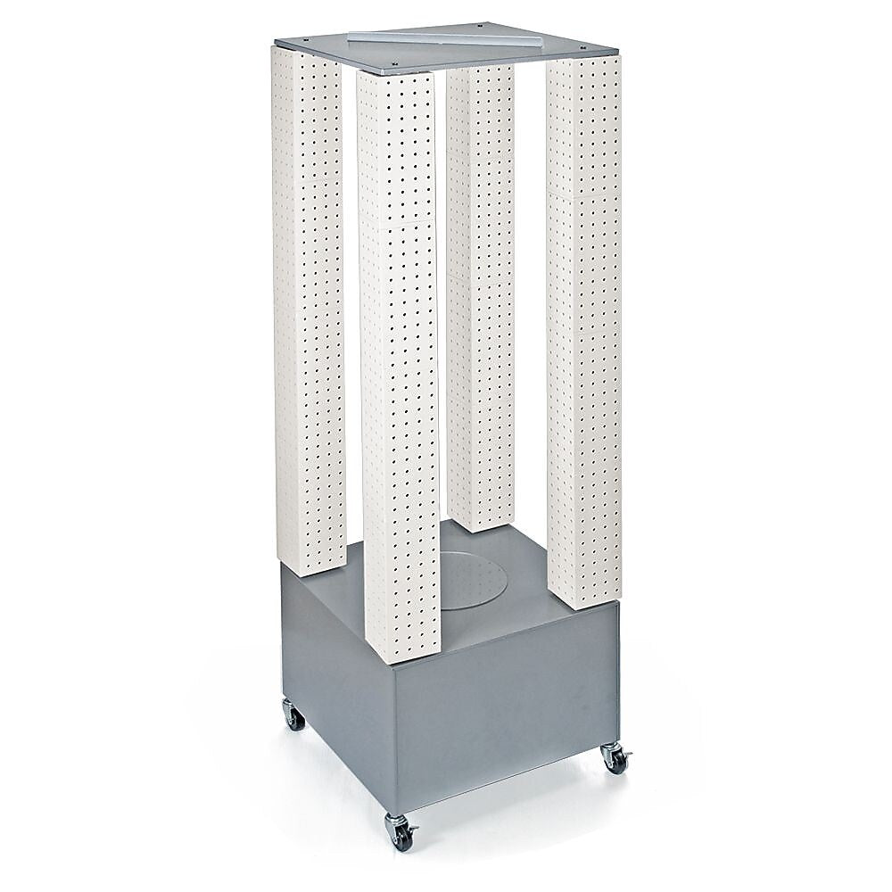 Azar Displays 64" Pegboard Four Tower Display White