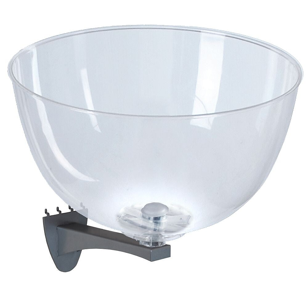 Azar 16" Clear Hanging Bowl Display, Silver (700916)