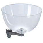 Azar 16" Clear Hanging Bowl Display, Silver (700916)