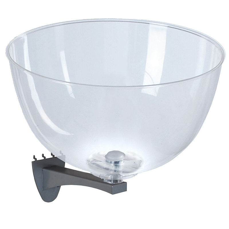 Azar 16" Clear Hanging Bowl Display, Silver (700916)
