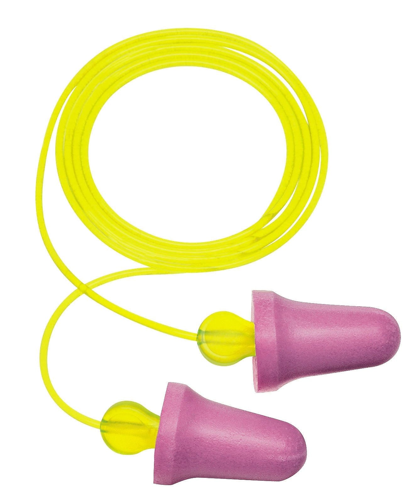 3M Next No-Touch Foam Corded Earplugs, NRR 29 dB, Yellow/Purple, 100/Box (247-P2001)