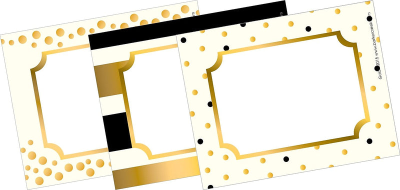 Barker Creek Self-adhesive Gold School Name Tags, 2.75" x 3.5", 45/Pack (LL1532)