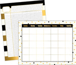 Barker Creek Gold 22" x 17" Daily & Monthly Wall Calendar, Reversible, 2/Set (LL576)