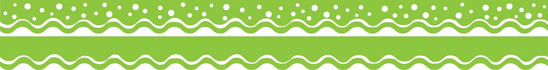 Barker Creek Double-Sided Scalloped Border, 36"' x 2.25", Happy Lime, 13/Pack (LL995)
