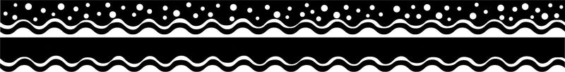 Barker Creek Double-Sided Scalloped Border, 36"' x 2.25", Happy Black, 13/Pack (LL999)