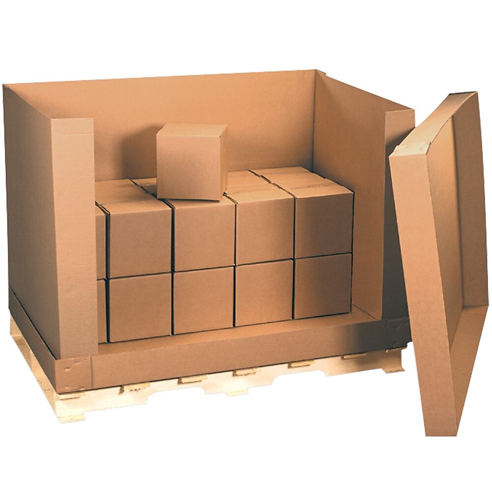 58" x 41" x 45" Kraft Double Wall 4 Piece Air Cargo Container, 51 ECT(AF584145)