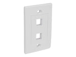 Startech® PLATE2WH Dual Outlet RJ45 Universal Wall Plate