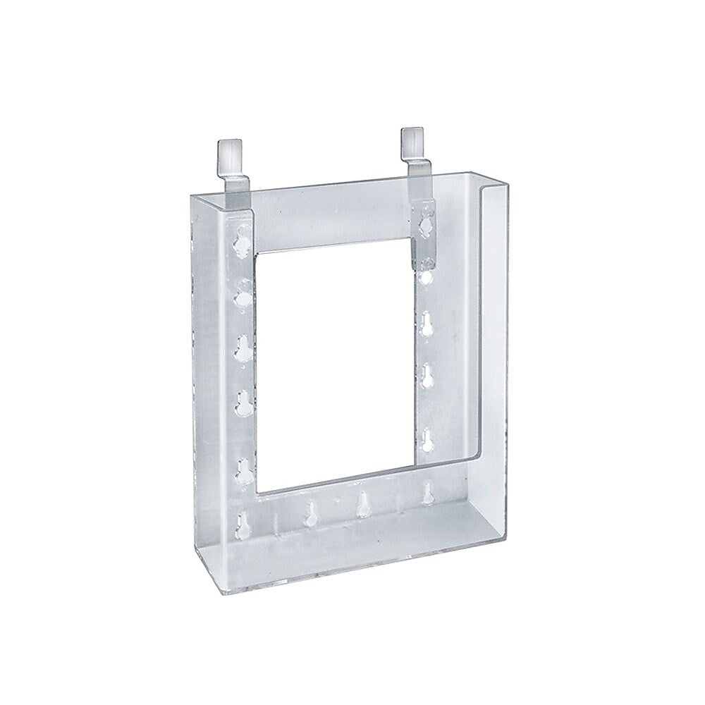 Azar Brochure Holder, 6.625" x 8.5", Vertical, Wall Mounted, Clear, Plastic, 10/Pack (252344)