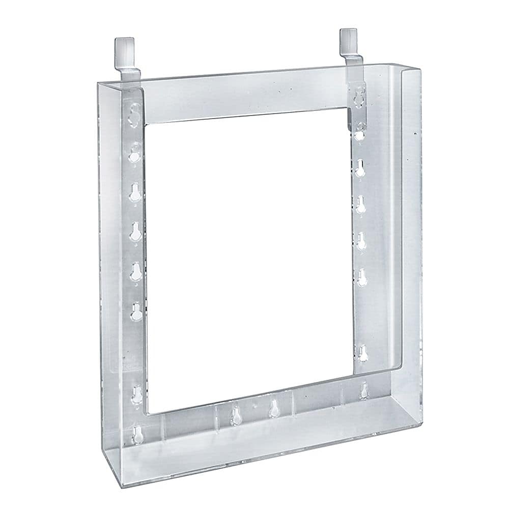 Azar Brochure Holder, 9.125" x 11.25", Vertical, Wall Mounted, Clear, Plastic, 10/Pack (252345)