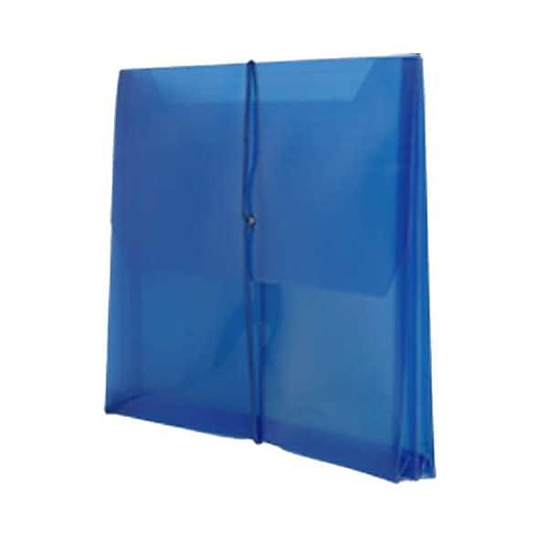 JAM Paper Standard Plastic Document File, Letter, Blue, 12/Pack (218E25BUB)