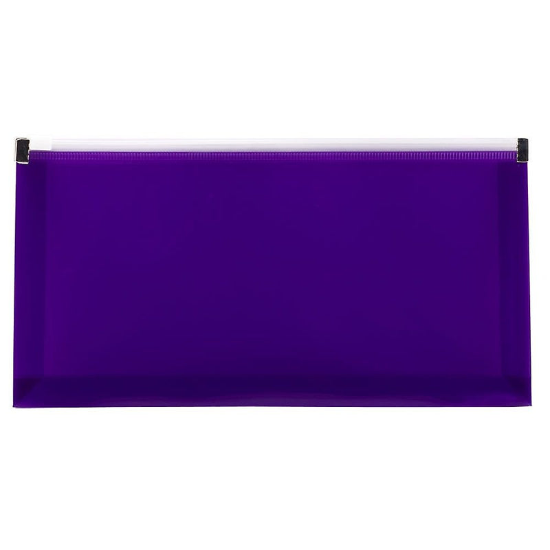 JAM Paper Expanding Wallet with Zipper Closure, Letter, Purple, 12/Pack (921Z1PU)