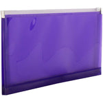 JAM Paper Expanding Wallet with Zipper Closure, Letter, Purple, 12/Pack (921Z1PU)