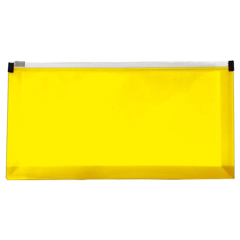 JAM Paper Expanding Wallet with Zipper Closure, Letter, Yellow, 12/Pack (921Z1YE)