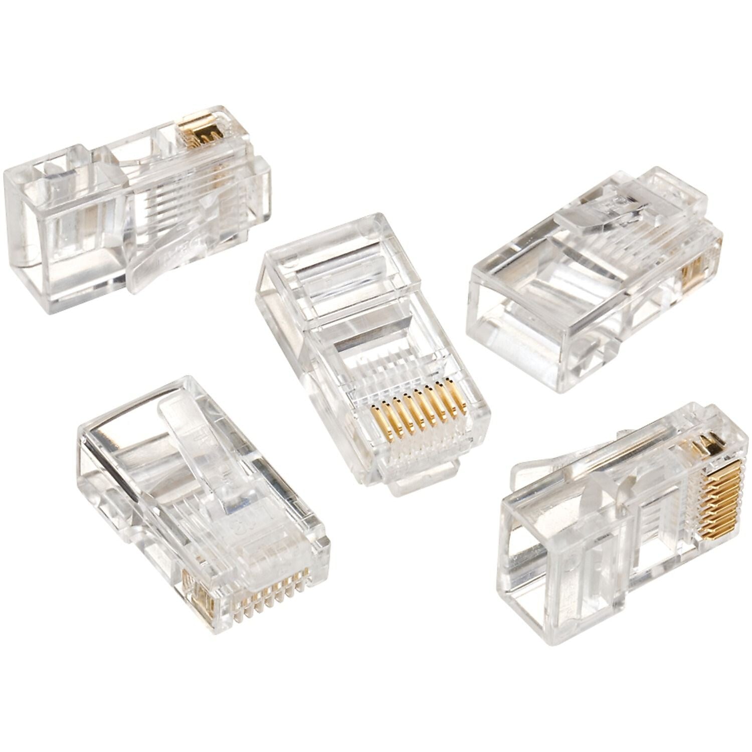 IDEAL® RJ-45 8-Position 8-Contact Round Solid Modular Plug, 100/Pack