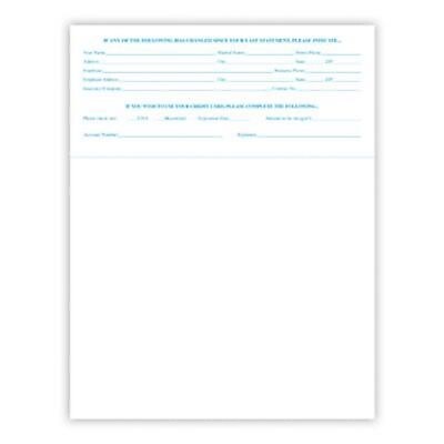Solid Color Laser Statements, Style B, with Credit Card Information, Blue