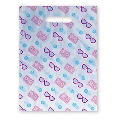 Medical Arts Press® Eye Care Scatter Print Bags, 9" x 13",  Contact Lenses (68105)