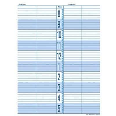 Medical Arts Press 11"x 8.5" Daily Appointment Book Refills, Undated, White/Blue (31091MAP)