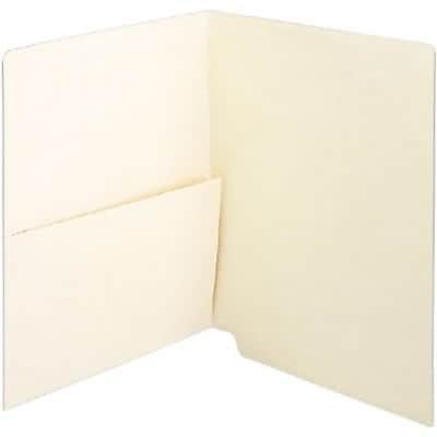 Medical Arts Press® 11 Pt. Manila End-Tab Pocket Folders, No Fasteners, 50/Bx