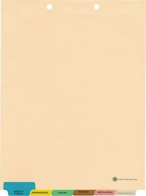 Medical Arts Press® 6-Tab Chart Medical Indexes, End Tab, 65 Per box