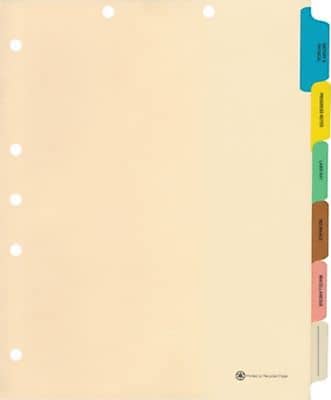 Medical Arts Press® 6-Tab Chart Medical Indexes, Side Tab, 65 Per Box