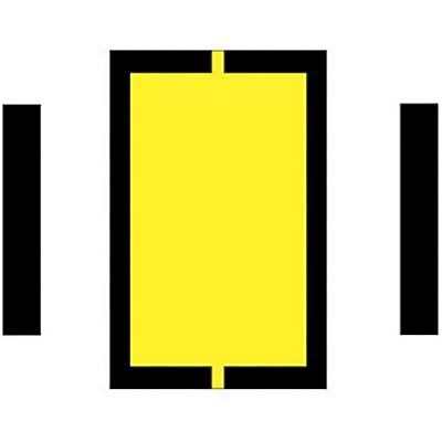 Medical Arts Press Jeter "I" Identification & Color Coding Labels, 15/16"H x 1 5/8"W, Yellow, 500/Roll (33618)
