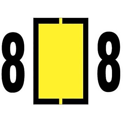 Medical Arts Press Jeter "8" Identification & Color Coding Labels, 15/16"H x 1 5/8"W, Yellow, 500/Roll (33684)