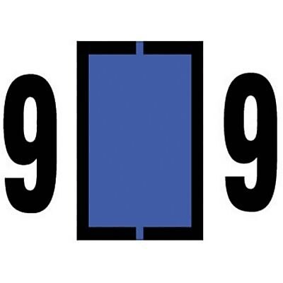 Medical Arts Press Jeter "9" Identification & Color Coding Labels, 15/16"H x 1 5/8"W, Blue, 500/Roll (33685)