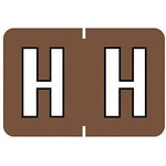 Medical Arts Press® Barkley® & Sycom® Compatible Alpha Roll Style Labels, "H"