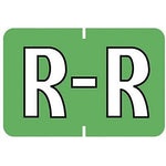 Medical Arts Press® Barkley® & Sycom® Compatible Alpha Roll Style Labels, "R"