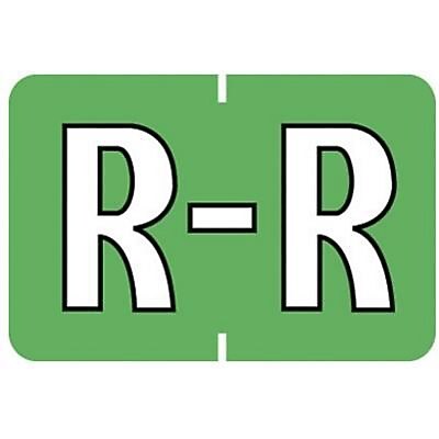 Medical Arts Press® Barkley® & Sycom® Compatible Alpha Roll Style Labels, "R"