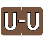 Medical Arts Press® Barkley® & Sycom® Compatible Alpha Roll Style Labels, "U"