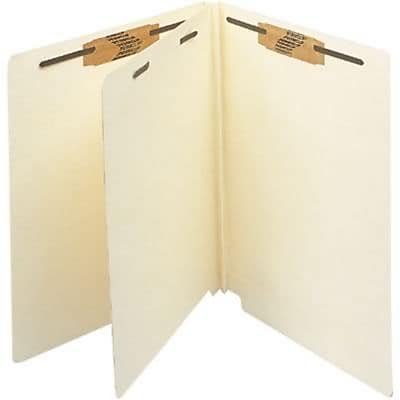 Medical Arts Press® End-Tab Manila Heavy Duty Classification Folders, 1-Divider, 25/Bx