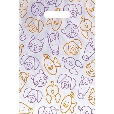 Medical Arts Press® Veterinary Scatter Print Bags, 9" x 13",  Pet Heads (36689)
