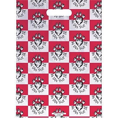 Medical Arts Press® Veterinary Scatter Print Bags, 11" x 15",  Paw Prints (10690)