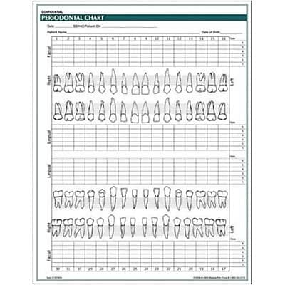 Medical Arts Press Periodontal Chart; Rainbow FormFamily (10008)