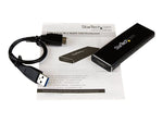 StarTech M.2 External SATA SSD Enclosure, Black (SM2NGFFMBU33)