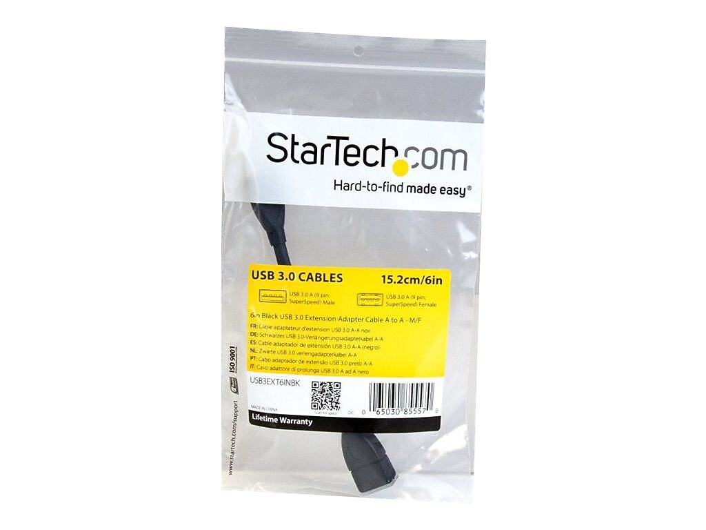 Startech USB3EXT6INBK 6-inch data transfer cable