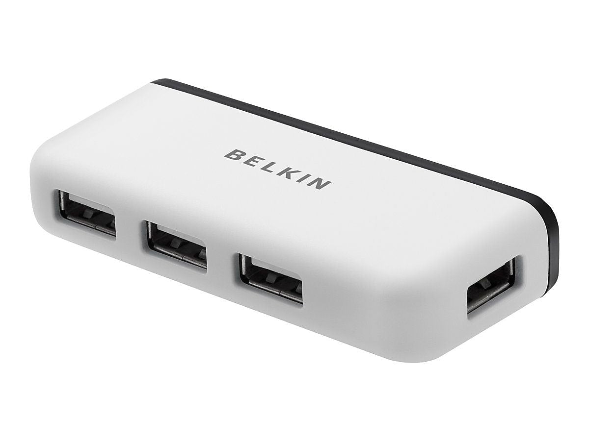 Belkin 4-Port USB 2.0 Hub, Black/White (F4U021BT)